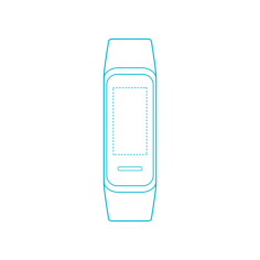 Digital Smart Watches Huawei Band 4 Cad Style Svg Vector, Free Vectors File